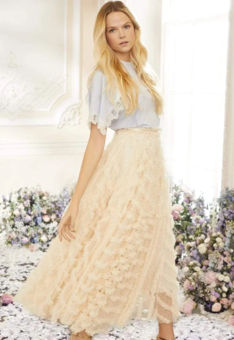 Needle & Thread Holding LTD Florence Ruffle Ankle Skirt All - Womenswear 9 Needle & Thread Holding LTD Florence Ruffle Ankle Skirt All - Womenswear