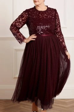 Needle & Thread Holding LTD Amalie Bodice Long Sleeve Ankle Gown