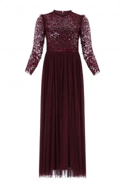 Needle & Thread Holding LTD Amalie Bodice Long Sleeve Ankle Gown