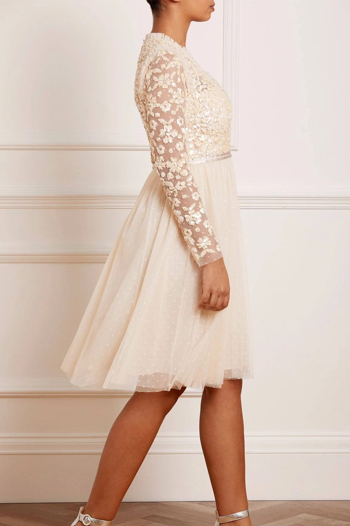 Needle & Thread Holding LTD Amalie Bodice Long Sleeve V-Neck Midi Dress All - Womenswear 4 Needle & Thread Holding LTD Amalie Bodice Long Sleeve V-Neck Midi Dress All - Womenswear