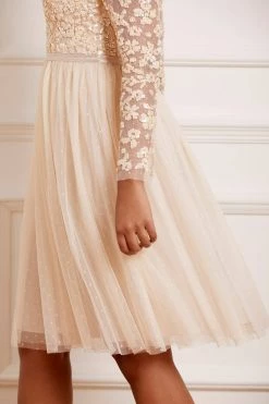 Needle & Thread Holding LTD Amalie Bodice Long Sleeve V-Neck Midi Dress All - Womenswear 12 Needle & Thread Holding LTD Amalie Bodice Long Sleeve V-Neck Midi Dress All - Womenswear