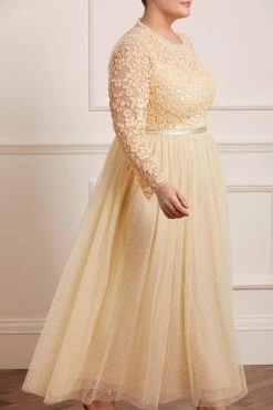 UK Needle & Thread Holding LTD All - Womenswear Amalie Bodice Long Sleeve Ankle Gown