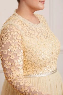 UK Needle & Thread Holding LTD All - Womenswear Amalie Bodice Long Sleeve Ankle Gown