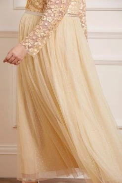 UK Needle & Thread Holding LTD All - Womenswear Amalie Bodice Long Sleeve Ankle Gown