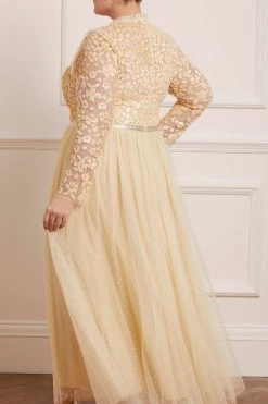 UK Needle & Thread Holding LTD All - Womenswear Amalie Bodice Long Sleeve Ankle Gown