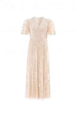 Needle & Thread Holding LTD Amalie Sequin V-Neck Ballerina Dress