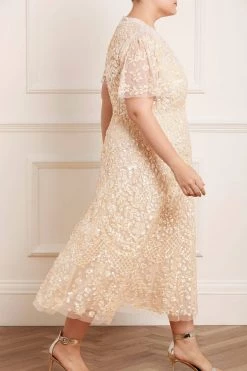 Needle & Thread Holding LTD Amalie Sequin V-Neck Ballerina Dress