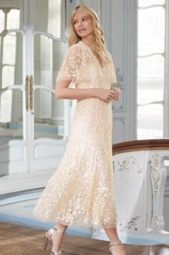 Needle & Thread Holding LTD Amalie Sequin V-Neck Ballerina Dress