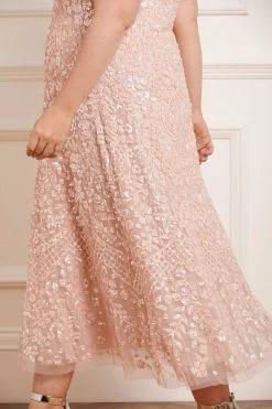 Needle & Thread Holding LTD Amalie Sequin V-Neck Ballerina Dress