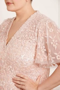 Needle & Thread Holding LTD Amalie Sequin V-Neck Ballerina Dress