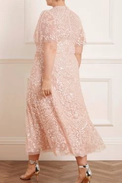 Needle & Thread Holding LTD Amalie Sequin V-Neck Ballerina Dress