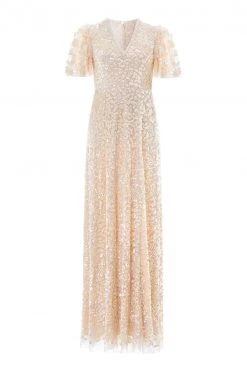 Needle & Thread Holding LTD Amalie Sequin V-Neck Gown All - Womenswear