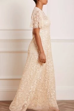 Needle & Thread Holding LTD Amalie Sequin V-Neck Gown All - Womenswear