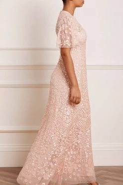 Needle & Thread Holding LTD Amalie Sequin V-Neck Gown
