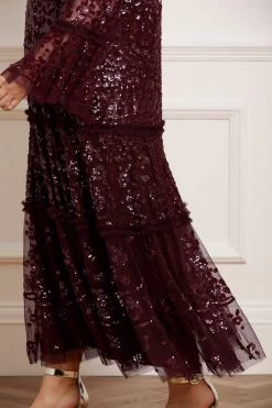 Needle & Thread Holding LTD Annie Sequin Tiered Ankle Gown All - Womenswear