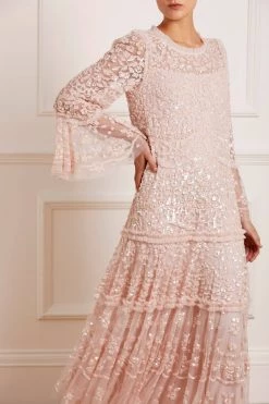 Needle & Thread Holding LTD All - Womenswear Annie Sequin Tiered Ankle Gown