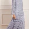 Needle & Thread Holding LTD Annie Sequin Tiered Ankle Gown