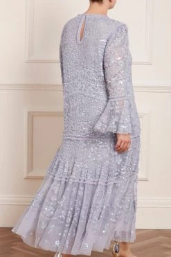 Needle & Thread Holding LTD Annie Sequin Tiered Ankle Gown