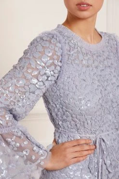 Needle & Thread Holding LTD Annie Sequin Tiered Ankle Gown