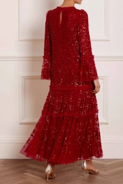 Needle & Thread Holding LTD Annie Sequin Tiered Ankle Gown All - Womenswear