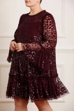 Needle & Thread Holding LTD Annie Sequin Tiered Mini Dress