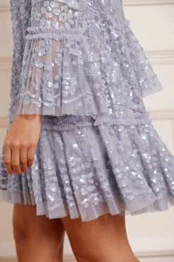 Needle & Thread Holding LTD New Arrivals Annie Sequin Tiered Mini Dress