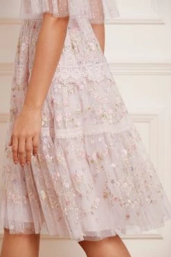 Needle & Thread Holding LTD Araminta Lace Round Neck Midi Dress New Arrivals