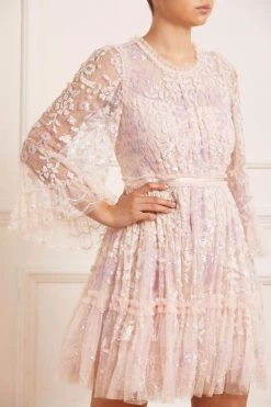 Needle & Thread Holding LTD Audrey Long Sleeve Mini Dress