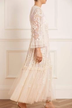 Needle & Thread Holding LTD Audrey Long Sleeve Ankle Gown