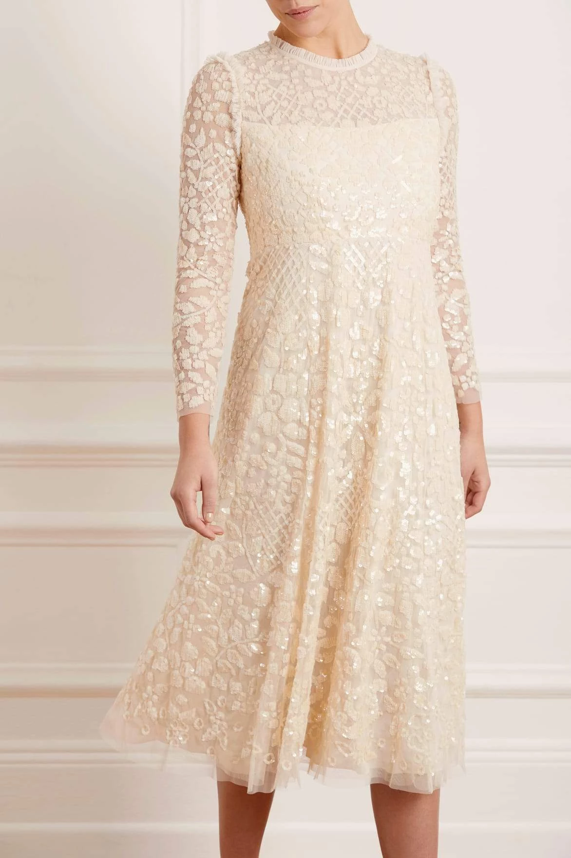 Needle & Thread Holding LTD Aurelia Long Sleeve Ballerina Dress All - Womenswear 1 Needle & Thread Holding LTD Aurelia Long Sleeve Ballerina Dress All - Womenswear