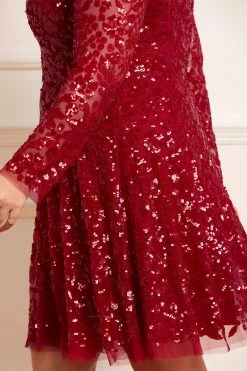 Needle & Thread Holding LTD Aurelia Long Sleeve Mini Dress