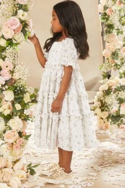 Needle & Thread Holding LTD Bijou Rose Cotton Smocked Kids Dress