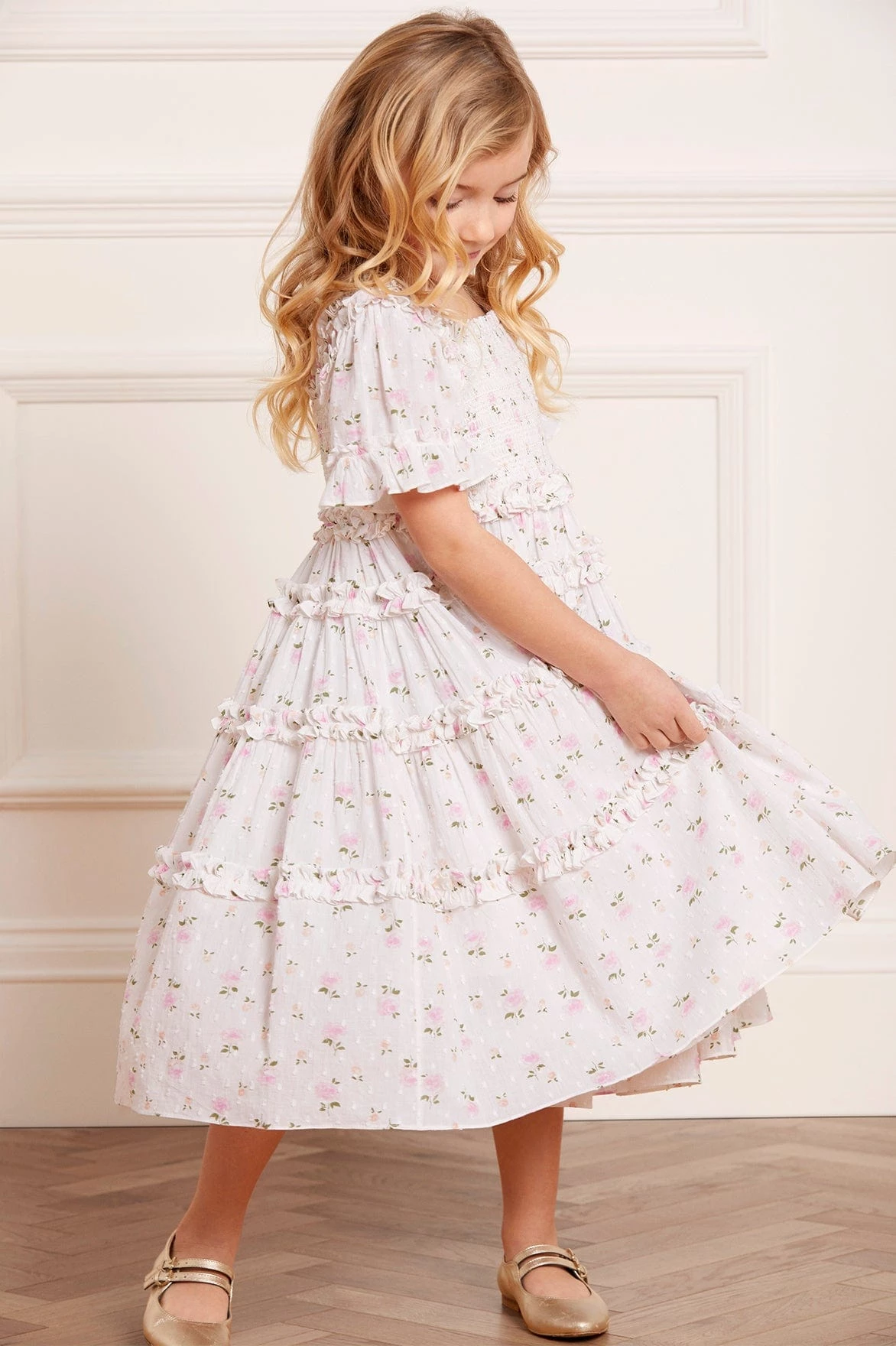 Needle & Thread Holding LTD All-Kids Bijou Rose Cotton Smocked Kids Dress 3 Needle & Thread Holding LTD All-Kids Bijou Rose Cotton Smocked Kids Dress