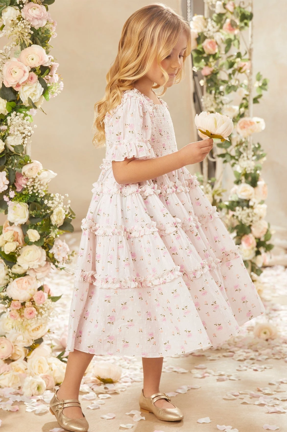 Needle & Thread Holding LTD All-Kids Bijou Rose Cotton Smocked Kids Dress 7 Needle & Thread Holding LTD All-Kids Bijou Rose Cotton Smocked Kids Dress