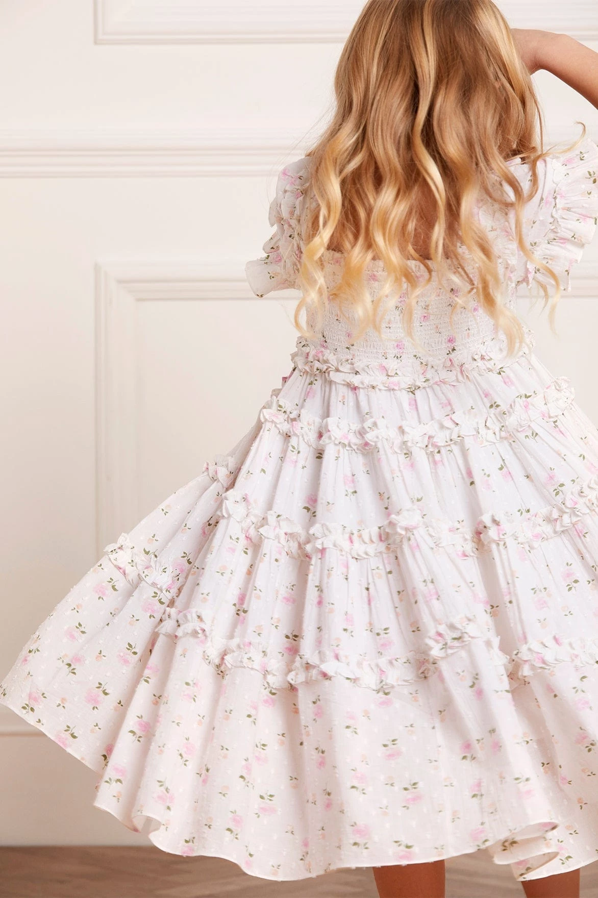 Needle & Thread Holding LTD All-Kids Bijou Rose Cotton Smocked Kids Dress 6 Needle & Thread Holding LTD All-Kids Bijou Rose Cotton Smocked Kids Dress