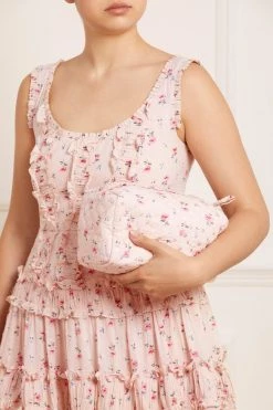 Needle & Thread Holding LTD Accessories Bijou Rose Medium Quilted Makeup Bag