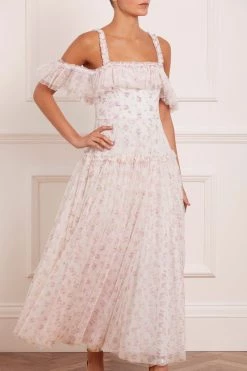 UK Needle & Thread Holding LTD Bijou Rose Off Shoulder Ankle Gown All - Womenswear