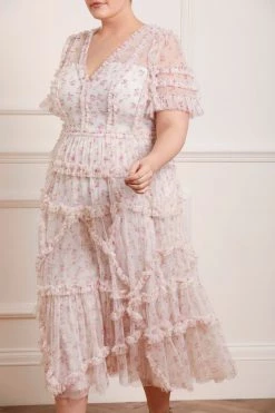 Needle & Thread Holding LTD All - Womenswear Bijou Rose Ruffle Ballerina Dress