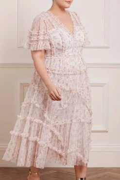 Needle & Thread Holding LTD All - Womenswear Bijou Rose Ruffle Ballerina Dress