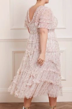 Needle & Thread Holding LTD All - Womenswear Bijou Rose Ruffle Ballerina Dress