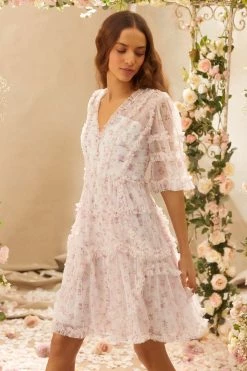 Needle & Thread Holding LTD All - Womenswear Bijou Rose Ruffle Mini Dress