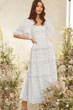 Needle & Thread Holding LTD Bijou Rose Smocked Day Ankle Gown 17 Needle & Thread Holding LTD Bijou Rose Smocked Day Ankle Gown