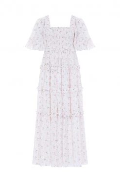 Needle & Thread Holding LTD Bijou Rose Smocked Day Ankle Gown