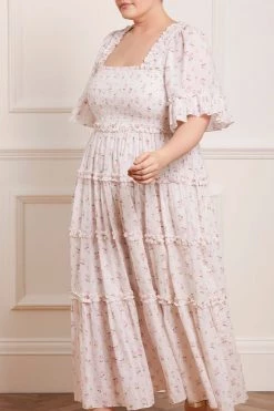 Needle & Thread Holding LTD Bijou Rose Smocked Day Ankle Gown