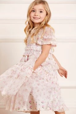 Needle & Thread Holding LTD Bijou Rose Smocked Kids Dress