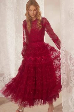 Needle & Thread Holding LTD Blossom Lace Ankle Gown All - Womenswear