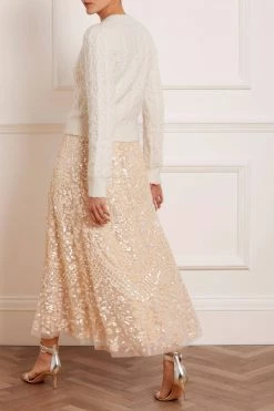 Needle & Thread Holding LTD Cable Bobble Short Cardigan