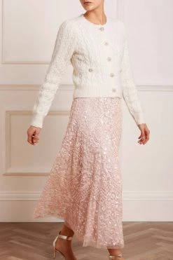 Needle & Thread Holding LTD Cable Bobble Short Cardigan