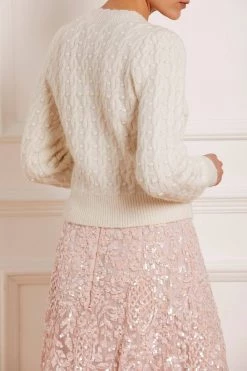 Needle & Thread Holding LTD Cable Bobble Short Cardigan