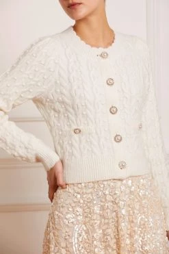 Needle & Thread Holding LTD Cable Bobble Short Cardigan